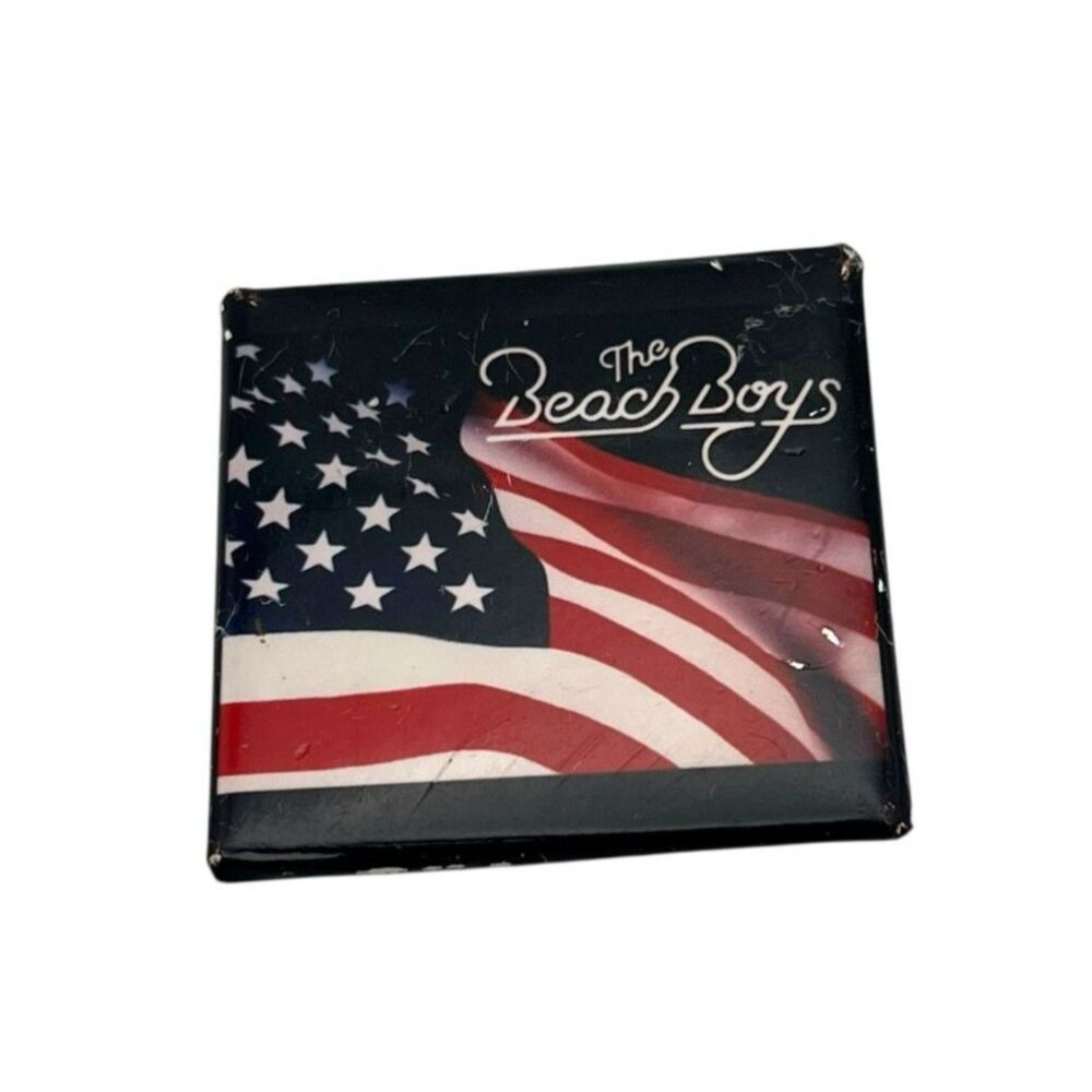 Vintage The Beach Boys American Flag Band Button
